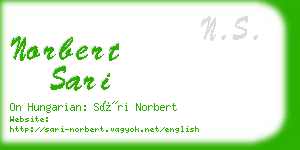 norbert sari business card